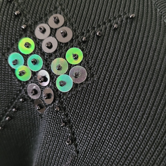 3/$20 Black Shrug with Sequins - Picture 6 of 9